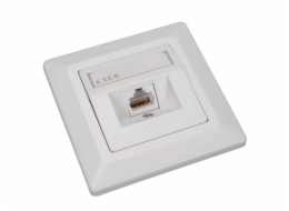 Solarix Eth.Zás. CAT6 STP 1 x RJ45 pod omítku bílá  SX9-1-6-STP-WH