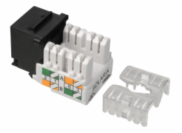 Solarix Keystone CAT5E UTP RJ45 cerný, svorkovnice 90°, SXKJ-5E-UTP-BK-90