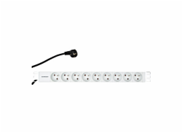 Schrack panel PDU 2 m IU070110 Napájecí panel PDU 19", 9x ČSN, 1U, kabel 2 m