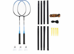 NILS NRZ012 STEEL badminton set 2 rackets + 3 shuttlecocks + 195x22cm net + case