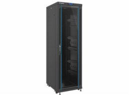 Rack 19 37U volně stojící skříň 600x800mm černá (LCD skleněné dveře)