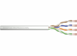 Digitus Digitus Instalační datový kabel kat.5e, U / UTP, Eca, pevný, AWG 24/1, PVC, 50m, Šedý