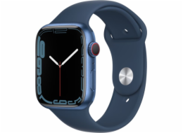 Watch Series 7 GPS + Cellular, 45mm Koperta z aluminium w kolorze niebieskim z paskiem sportowym w kolorze błękitnej toni - Regular