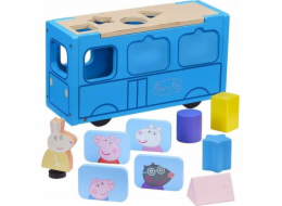 Tm Toys figurka Sada s figurkou Peppa Pig Dřevěný třídič autobusů