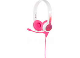 Drátová sluchátka pro děti BuddyPhones School+ (růžová)