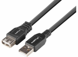 USB-A M/F 2.0 prodlužovací kabel 1,8m černý BOX
