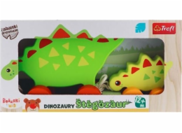 Trefl Dřevěná hračka - Stegosaurus. Babaski a medvídek 61593 Trefl