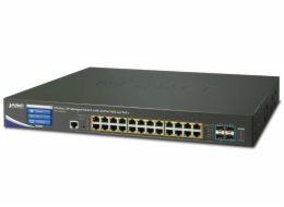 Planet WS-2864PVR, WLAN kontrolér pro 64x AP, 4x 10Gb SFP+, 24x 1Gbps, PoE 802.3at 400W, L3 Web/SNMP, VLAN, ACL, IGMP