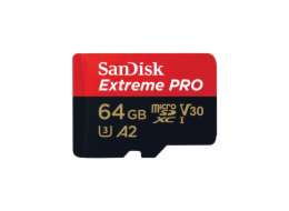 SanDisk micro SDXC karta 64GB Extreme PRO (200 MB/s Class 10, UHS-I U3 V30) + adaptér