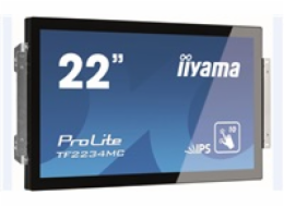22" iiyama TF2234MC-B7AGB: IPS, FullHD, capacitive, 10P, 350cd/m2, VGA, HDMI, DP, IP65, černý