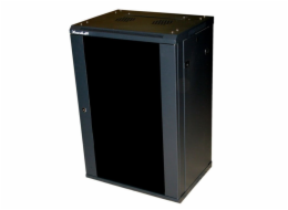 XtendLan WS-22U-64-BLACK-P Rozvaděč, 19", na stěnu, jednodílný, 22U, 600 x 450, celoskleněné dveře, kouřové sklo, rozložený, nosnost 60kg, černý WS-22U-64-BLACK-P XtendLan 22U/600x450, na zeď, jednodí
