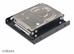 AKASA montážní kit  pro 2,5" HDD do 3,5" pozice, 2x 2,5" HDD/SSD, 2ks v balení, černá