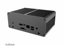 AKASA case Newton A50, UCFF 4" X 4", černá