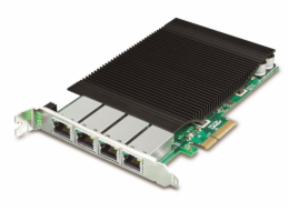 Planet ENW-9740P PCI-E 4x síťová karta, 4x 1Gb RJ-45, 4x PoE+ 802.3at 30W, -10 až +60st