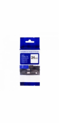 PRINTLINE kompatibilní páska s Brother TZE-555, 24mm, bílý tisk/modrý podklad