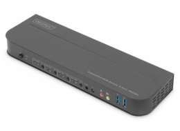 DIGITUS KVM-Switch 4-Port 4K60Hz, 4xDP in, 1xDP/HDMI out