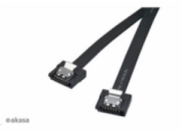 AKASA kabel  Super slim SATA3 datový kabel k HDD,SSD a optickým mechanikám, černý, 50cm, 2ks v balení