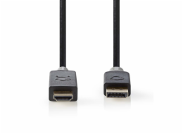 Nedis CCBW37100AT20 - DisplayPort – HDMI Kabel | DisplayPort Zástrčka - Konektor HDMI™ | 2 m | Antracit