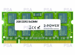 2-Power SODIMM DDR2 2GB MEM0702A 2-Power 2GB MultiSpeed 533/667/800 MHz DDR2 SoDIMM 2Rx8 (DOŽIVOTNÍ ZÁRUKA)