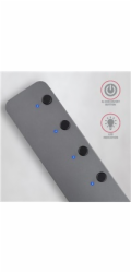 AXAGON HUE-MSA, 4x USB 3.2 Gen 1 SWITCH hub, kovový, micro USB nap. konektor, kabel USB-A 20cm