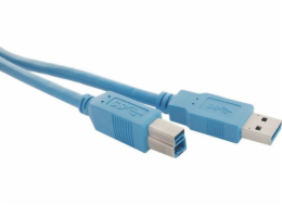 USB kabel Qoltec USB-A - USB-B 2 m modrý (5901878523095)