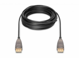 Digitus DisplayPort AOC hybridní připojovací kabel M/M, 10m, UHD 8K@60Hz, CE, zlato, bl