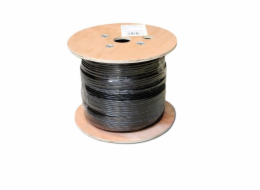 Kabel Digitus U/UTP, drát kat. 6, externí PE, 305m gelová náplň, černý (DK-TP612)