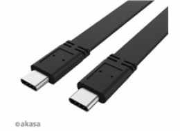 Akasa AK-CBUB60-10BK USB-C 3.2, 1m, černý 20G, 46W PD, 4K@60Hz