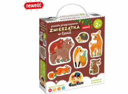 Czuczu Progressive puzzle - Zvířátka v lese