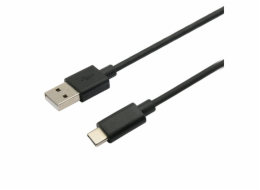 C-TECH kabel USB 2.0 AM na Type-C kabel (AM/CM), 1m, černý