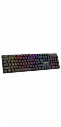 C-TECH mechanická klávesnice Morpheus, casual gaming, CZ/SK, červené spínače, RGB podsvícení, USB