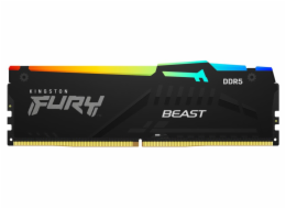 KINGSTON DIMM DDR5 32GB 5200MT/s CL40 FURY Beast Černá RGB