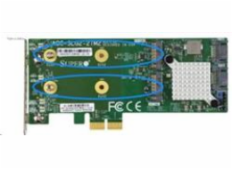 Supermicro AOC-SLG2-2TM2-O Supermicro 2x M.2 SATA HW RAID1 Carrier Card