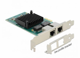 DeLOCK PCIe x1 až 2x RJ45 Gbit, LAN adaptér