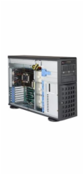 SUPERMICRO Tower/4U 8x 3,5" HS SAS/SATA, 2x 5,25", 1x 5,25" pro 3,5", 2x1230W (Titanium)