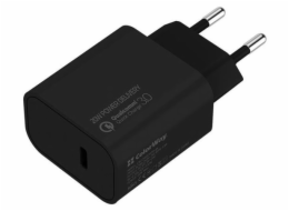 COLORWAY 1x USB-C/ síťová nabíječka/ 20W/ 100V-240V/ Černá