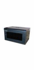 XtendLan WS-9U-66-BLACK-P, na zeď, jednodílný, skleněné dveře