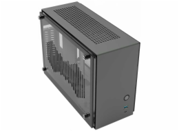 Zalman skříň M2 Mini / mini tower / ITX / 80 mm fan / USB 3.0 / USB 3.1 / riser card / prosklené bočnice / antracitová