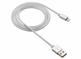 CANYON nabíjecí kabel Lightning MFI-3, opletený, Apple certifikát, délka 1m, perleťově bílá