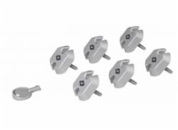 LEGRAND záslepky pro zásuvky 2P+T + 1 klíč - sada 6ks