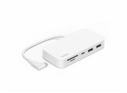 Belkin CONNECT USB-C 6v1 Multiport Hub s držákem, bílá