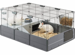 FERPLAST Multipla - Modularer Käfig für Kaninchen oder Meerschweinchen - 107 5 x 72 x 50 cm