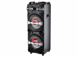 Reproduktor AKAI, DJ-222, přenosný, párty, FM, dálkové ovládání, LED světelné efekty, USB, 100 W RMS