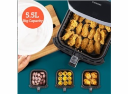Cosori CP158-AF PREMIUM –  5.5L  horkovzdušná fritéza + 5x špíz a gril. rošt, blue