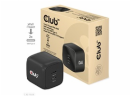 Club3D cestovní nabíječka PPS 45W GAN technologie, Dual port USB Type-C, Power Delivery(PD) 3.0 Support