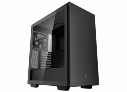 DEEPCOOL skříň CH510 / E-ATX / 120 mm fan / 2xUSB 3.0 / tvrzené sklo / černá