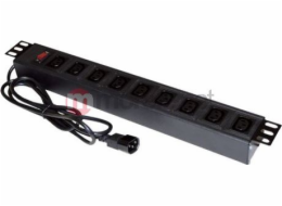 Alantec PZ010 napájecí prodlužovačka 1,8 m 9 AC zásuvky / AC zásuvek Vnitřní Černá