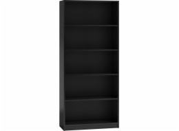 TopEshop Knihovna 80cm policová skříň na knihy pořadače černá