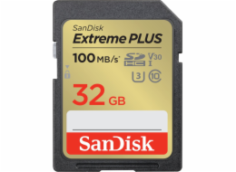 SanDisk SDHC karta 32GB Extreme PLUS (100 MB/s Class 10, UHS-I U3 V30)