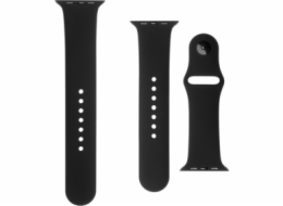 Fixed Silicone Strap set silikonových řemínků pro Apple Watch 42/44/45 mm, černý